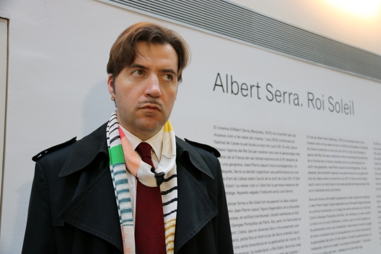 Catalan filmmaker Albert Serra during an exhibition presentation on May 14, 2019 (by Mar Vila)